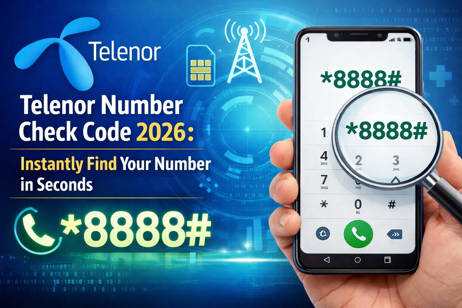 telenor number check code